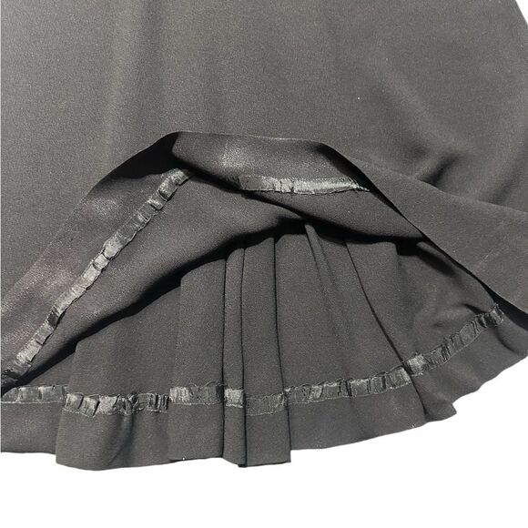 Babs Junior 1940s True Vintage Black Crepe Peplum Dress with Beaded Trimming - Picture 11 of 16